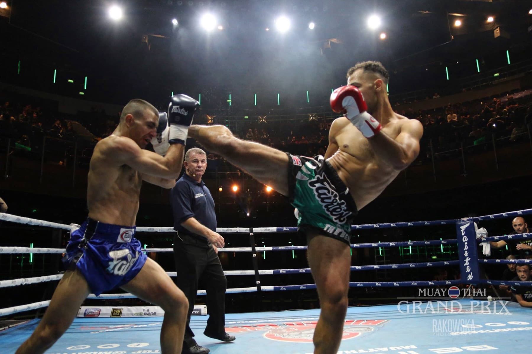 High kick thrown at Muay Thai Grand Prix
